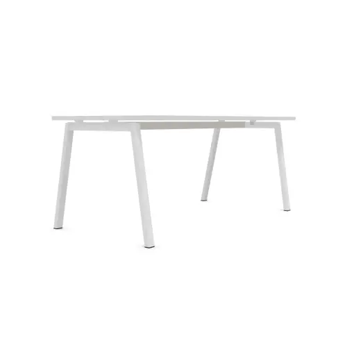Bureau rectangulaire 180x80 Blanc / piét. Blanc BANGKOK photo du produit