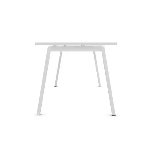 Bureau rectangulaire 180x80 Blanc / piét. Blanc BANGKOK photo du produit