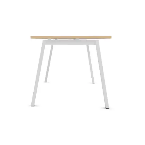 Bureau rectangulaire 180x80 H&ecirc;tre / pi&eacute;t. Blanc BANGKOK photo du produit
