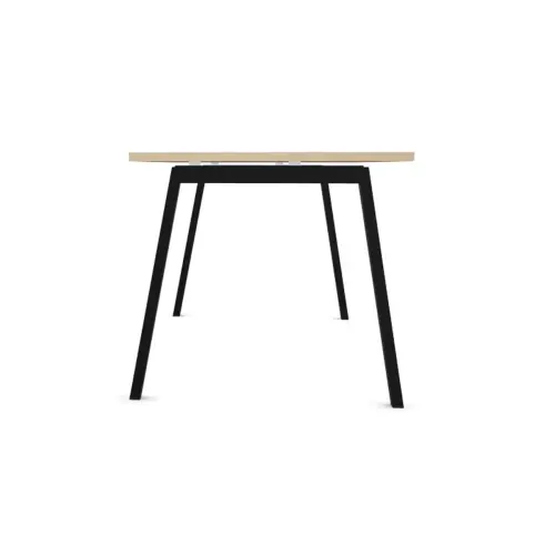 Bureau rectangulaire 180x80 Acacia Clair / piét. Anthracite BANGKOK photo du produit