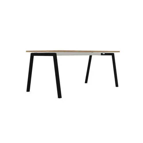 Bureau rectangulaire 180x80 Ch&ecirc;ne vein&eacute;/ pi&eacute;t. Anthracite BANGKOK photo du produit