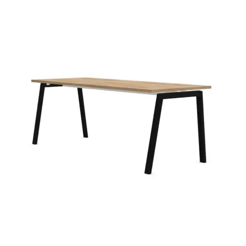 Bureau rectangulaire 180x80 Ch&ecirc;ne vein&eacute;/ pi&eacute;t. Anthracite BANGKOK photo du produit