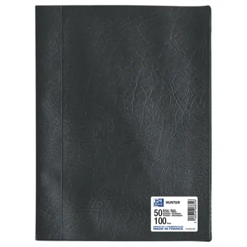 Prot&egrave;ge-documents - Hunter - 50 pochettes - noir - Oxford photo du produit
