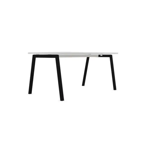 Bureau rectangulaire 160x80 Blanc/ pi&eacute;t. Anthracite BANGKOK photo du produit