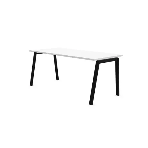 Bureau rectangulaire 160x80 Blanc/ pi&eacute;t. Anthracite BANGKOK photo du produit