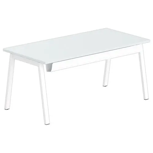 Bureau rectangulaire 160x80 Gris/ piét. Blanc BANGKOK photo du produit