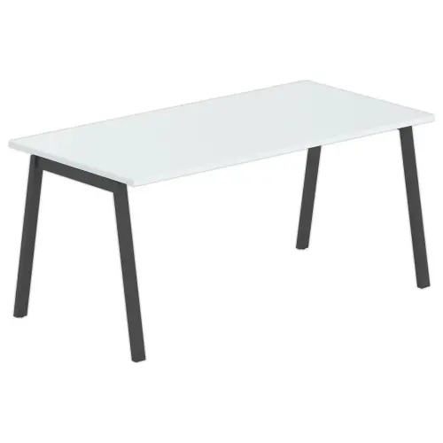 Bureau rectangulaire 160x80 Gris / piét. Anthracite BANGKOK photo du produit