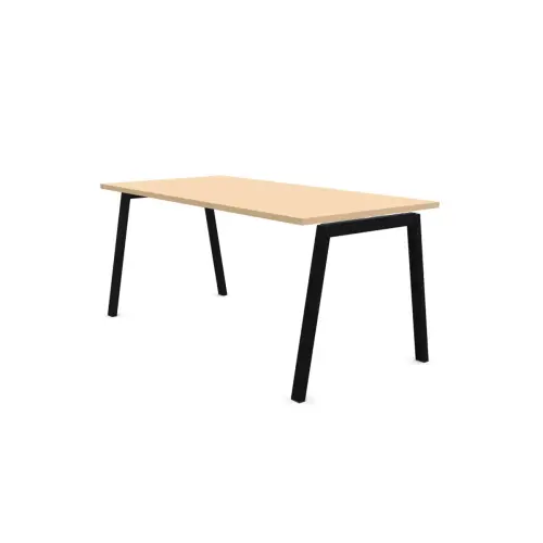 Bureau rectangulaire 160x80 Hêtre / piét. Anthracite BANGKOK photo du produit