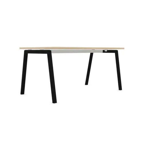 Bureau rectangulaire 160x80 Acacia clair / piét. Anthracite BANGKOK photo du produit