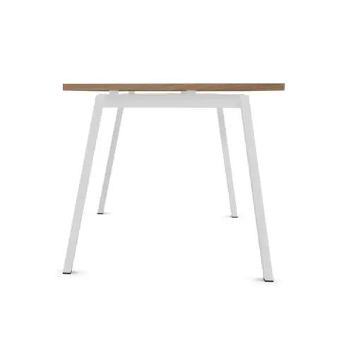 Bureau rectangulaire 160x80 Noyer / piét. Blanc BANGKOK photo du produit