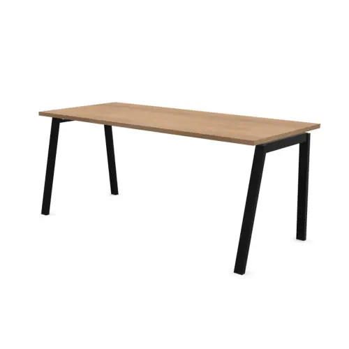 Bureau rectangulaire 160x80 Noyer / pi&eacute;t. Anthracite BANGKOK photo du produit
