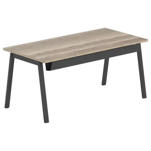 Bureau rectangulaire 160x80 Chêne veiné / piét. Anthracite BANGKOK photo du produit