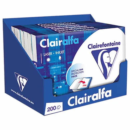 Étui 200 feuilles papier blanc CLAIREFONTAINE Clairalfa A4 80g - Papiers de  communication