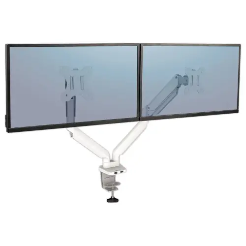 Bras porte-écrans double Platinum Series - Blanc - FELLOWES photo du produit