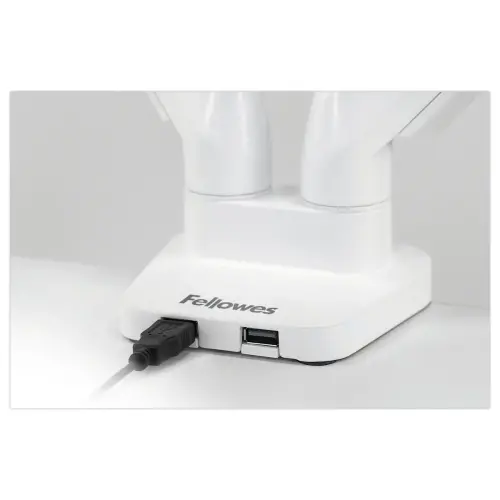 Bras porte-écrans double Platinum Series - Blanc - FELLOWES photo du produit