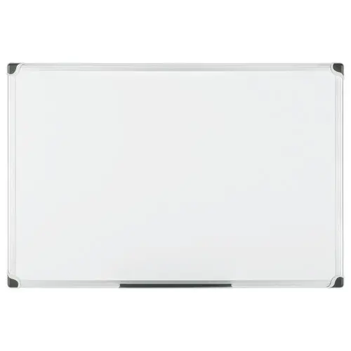 Tableau blanc magnétique effaçable à sec Blanc 90x60 cm Acier -QUT