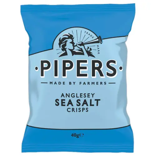 24 Paquets de chips - Aromatisées au sel de mer - 40g - Pipers photo du produit
