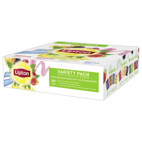 Coffret Variety Pack de 180 sachets de thé et d'infusion - LIPTON photo du produit