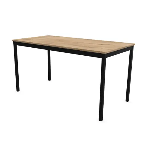 Table modulaire rectangulaire 140 x 70chêne veiné / noir photo du produit