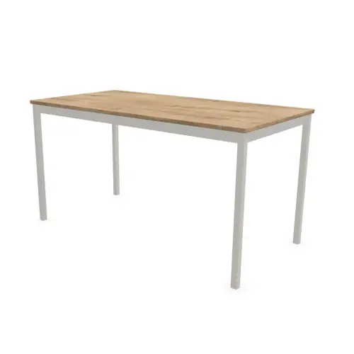 Table modulaire rectangulaire 140 x 70chêne veiné / alu photo du produit