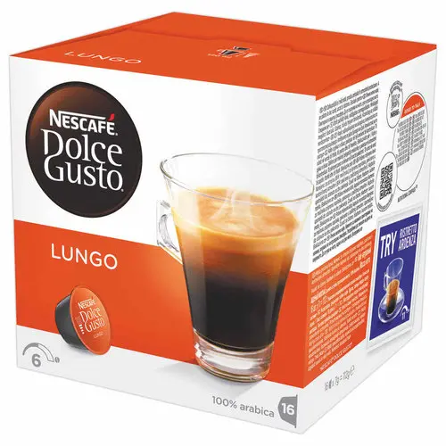 16 Capsules de caf&eacute; en dosettes Lungo -  Compatibles Nespresso - DOLCE GUSTO photo du produit