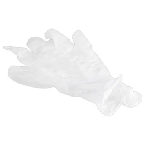 100 Gants en vinyle non poudrés - Taille S - Tâches ponctuelles photo du produit