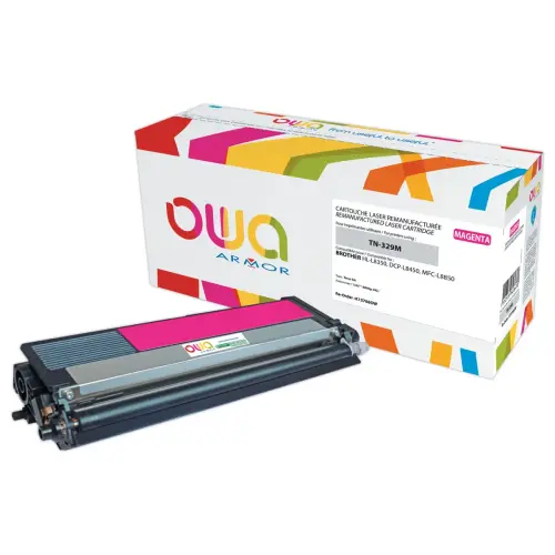 Toner &eacute;q. Brother TN-329M - Haute capacit&eacute; - Magenta - OWA photo du produit