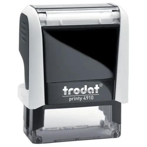 Tampon personnalisable Printy 4910 - Boitier blanc - Encre noire - 2 lignes maxi photo du produit