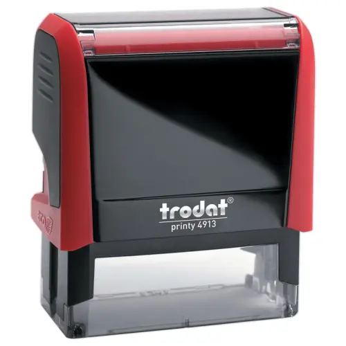 Timbre personnalisable Printy 4913 - Bo&icirc;tier rouge - Encre noire - 58x 22 mm - Trodat photo du produit
