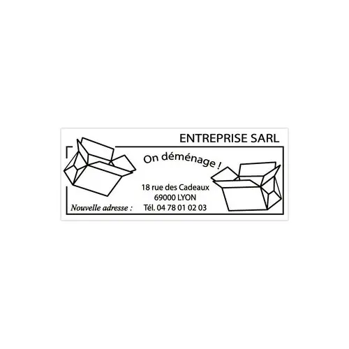 Timbre personnalisable Printy 4915 - Boitier blanc - Encre noire - 70 x 25 mm - 7 lignes max. photo du produit