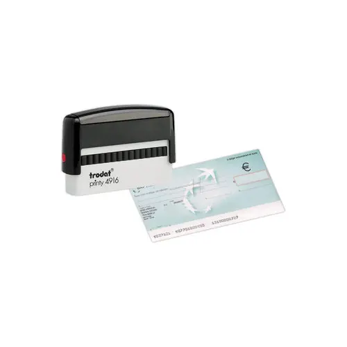 Timbre Printy personnalisable 4916 - Noir - 70 x 10 mm - 2 lignes max photo du produit