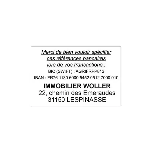 Timbre personnalisable Printy 4927 - Boitier gris - Encre noire - 60 x 40 mm - 10 lignes max. photo du produit