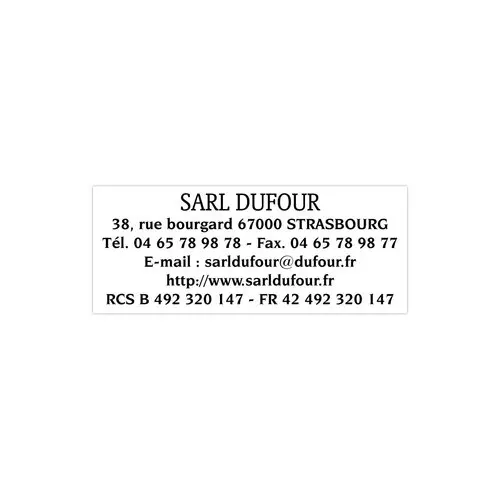 Timbre personnalisable Printy 4914 - Boîtier gris - Encre noire - 64 x 26 mm - 6 lignes max. photo du produit