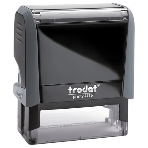 Timbre personnalisable Printy 4915 - Boîtier gris - Encre noire - 70x 25 mm - TRODAT photo du produit