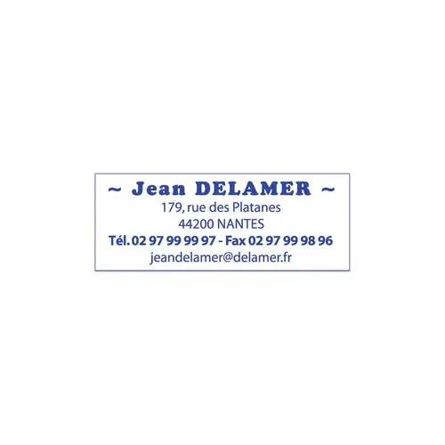 Timbre personnalisable Printy 4913 - Encre bleue - 6 lignes max - Trodat photo du produit