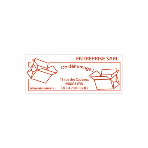 Timbre personnalisable Printy 4915 - Encre rouge - 70 x 25 mm - 7 lignes max. photo du produit