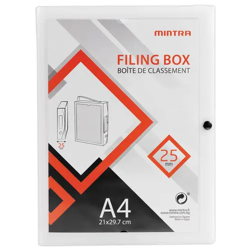 Boîte valisette personnalisable en polypropylène A4 - Dos 2,5 cm photo du produit