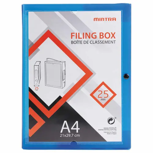 Boîte valisette personnalisable en polypropylène A4 - Dos 2,5 cm photo du produit