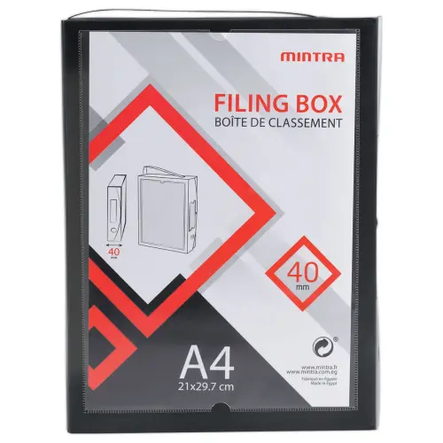 Boîte valisette personnalisable en polypropylène A4 - Dos 4 cm photo du produit