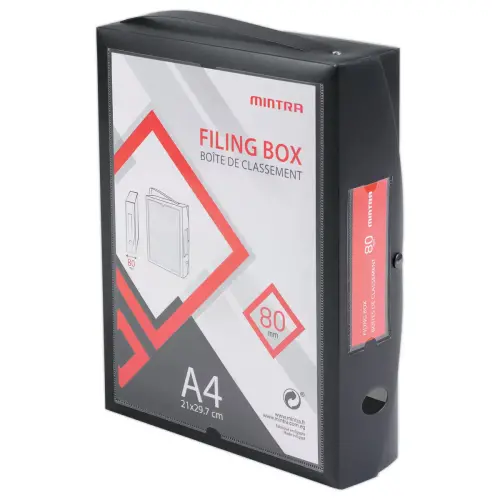 Bo&icirc;te valisette personnalisable  en polypropyl&egrave;ne A4 - Dos 8 cm photo du produit