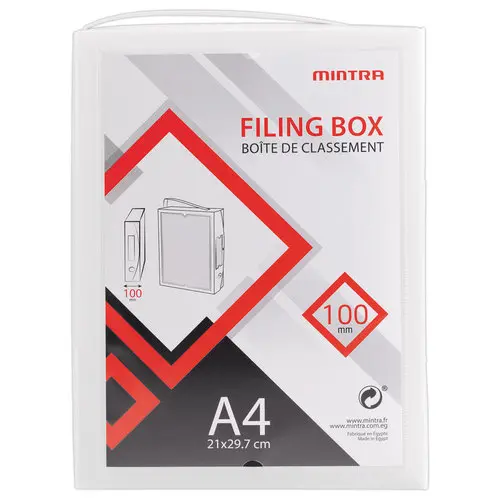 Boîte valisette personnalisable en polypropylène A4 - Dos 10 cm photo du produit