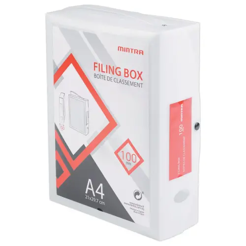Boîte valisette personnalisable en polypropylène A4 - Dos 10 cm photo du produit