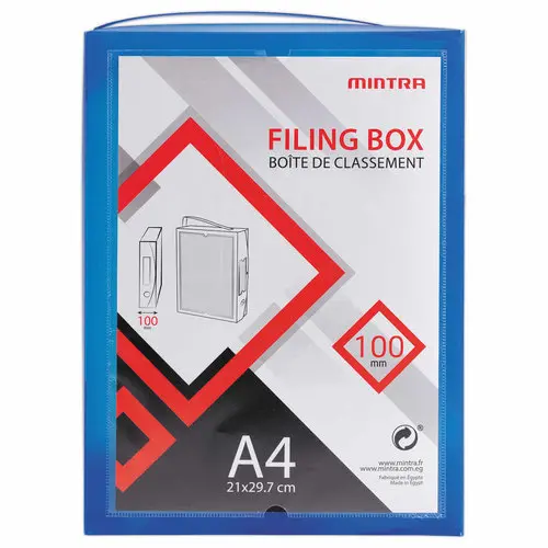 Bo&icirc;te valisette personnalisable  en polypropyl&egrave;ne A4 - Dos 10 cm photo du produit
