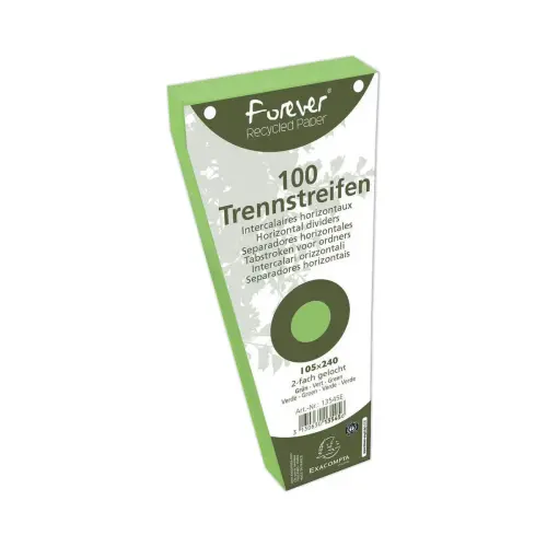 100 Intercalaires trapèze perforées Forever - vert - Exacompta photo du produit