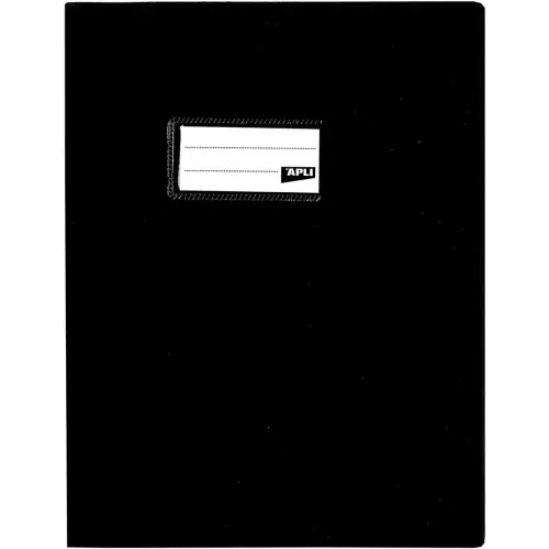 Prot&egrave;ge-cahier - 17 x 22 cm - Polypropyl&egrave;ne 19/100&egrave;me - Noir - Apli photo du produit