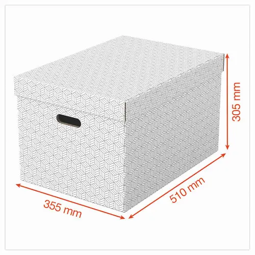 3 Boîtes de rangement Home taille L - Blanc - Esselte photo du produit
