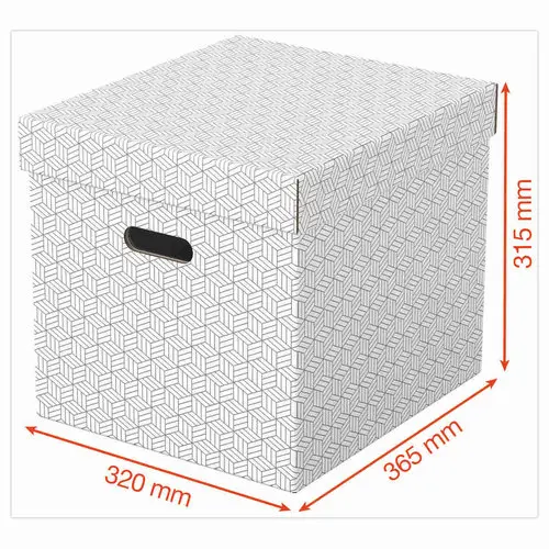 3 Boîtes de rangement Home - Taille Cube - Blanc - ESSELTE photo du produit