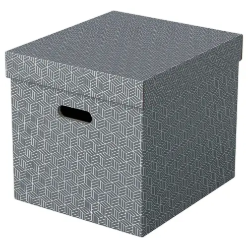 3 Bo&icirc;tes de rangement Home - Taille Cube - Gris - Esselte photo du produit