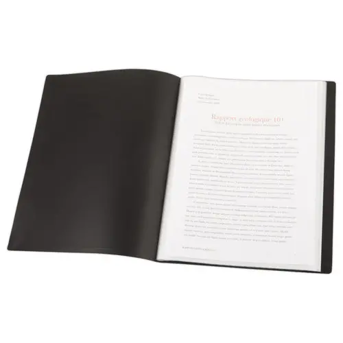 Protège-documents - A4 - 20 poches - Noir photo du produit