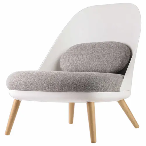 Fauteuil COCOON Blanc / Gris photo du produit